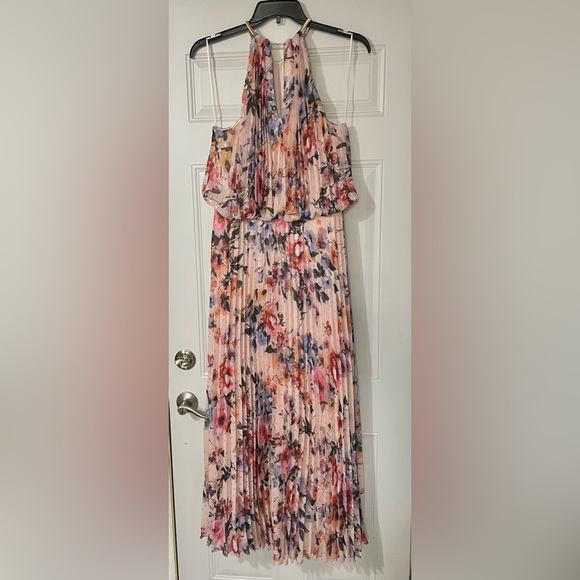 Sam and Jess Floral Pleated Maxi Dress Gown Size 16 Wedding Guest Formal Spring - Picture 9 of 9